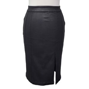 West of Melrose Pleather Black High Waist Pencil Skirt NWT Size Medium